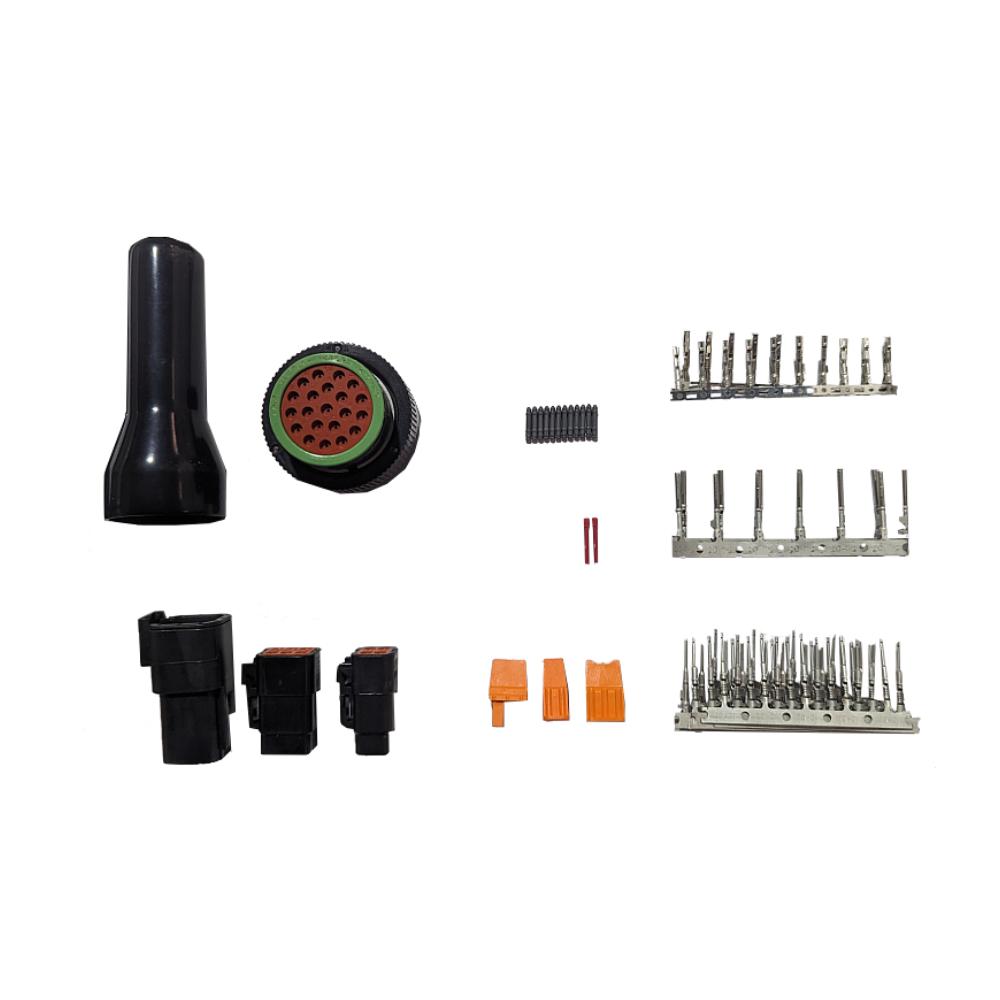 Connectors and pins for AUX components